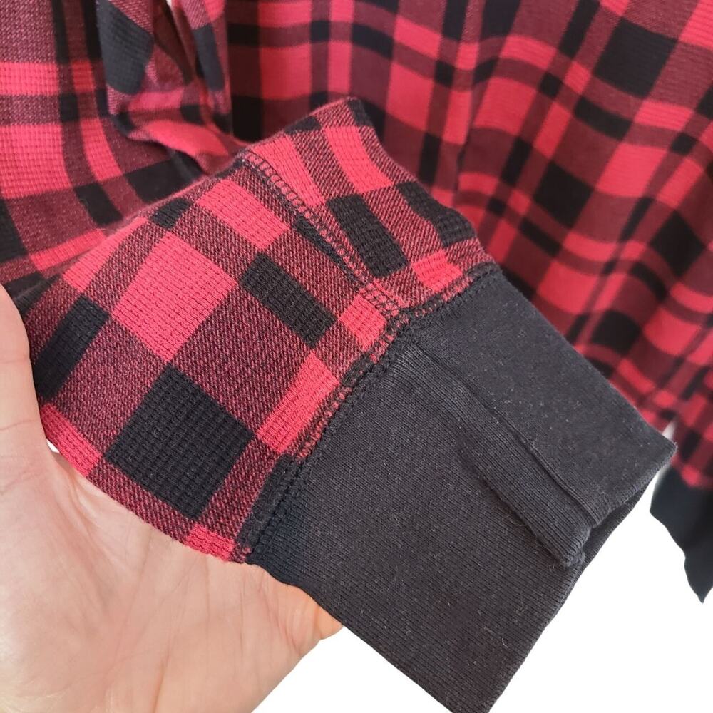 Polo Ralph Lauren Mens Red Buffalo Plaid Waffle Knit Thermal Shirt Size L Preppy - Picture 4 of 7
